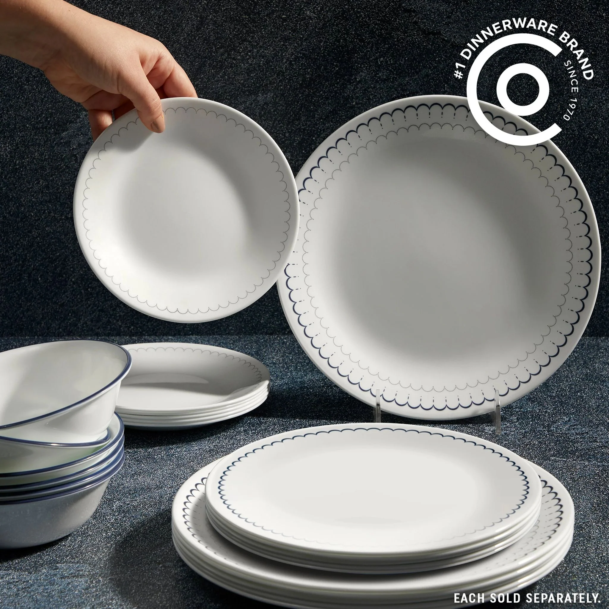 Corelle® Caspian Lace 8.5" Salad Plate - Image 4