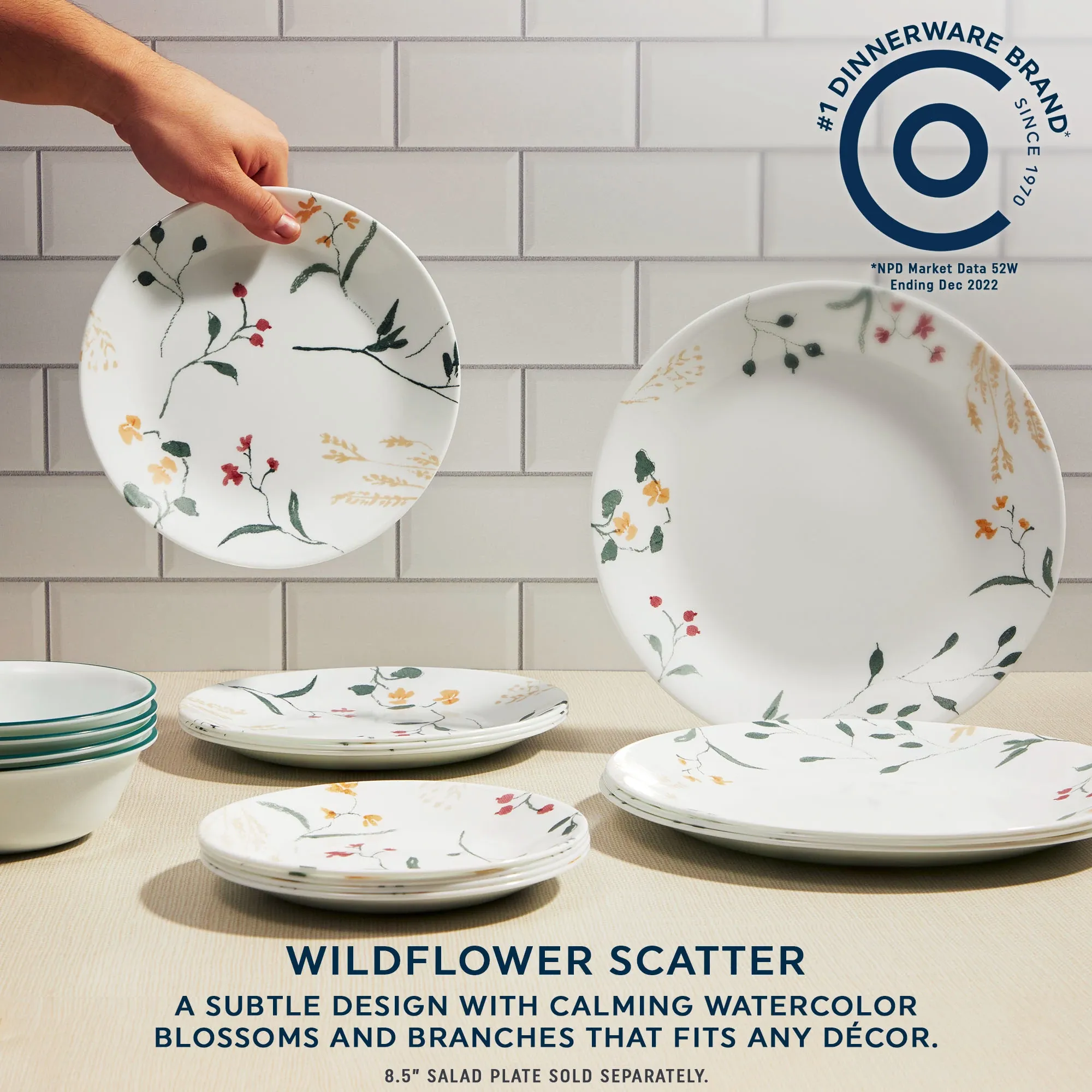 Corelle® Wildflower Scatter 32-piece Dinnerware Set, Service for 8 - Image 2