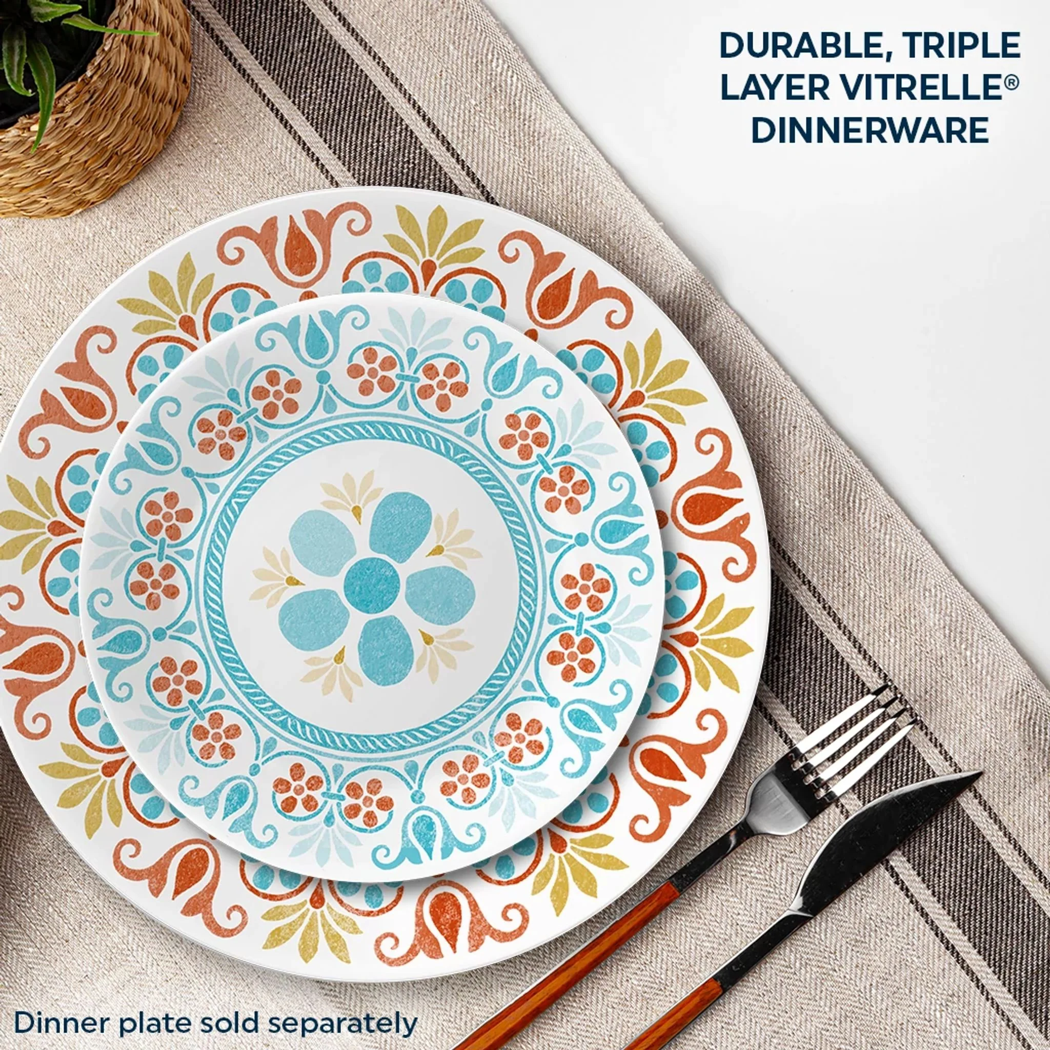 Corelle® Global Collection Terracotta Dreams 6.75" Appetizer Plate - Image 2
